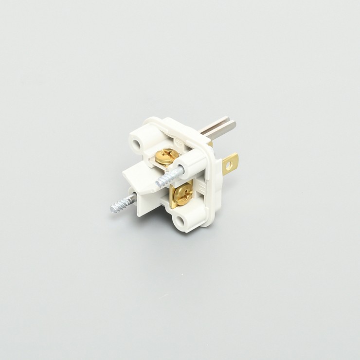 7112GNL-IV アメリカン電機 平刃形 L型プラグ NEMA 5-15 白