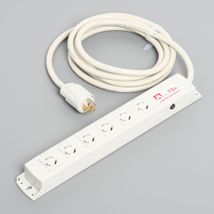 KC1215PT(2M) アメリカン電機 引掛OAタップ 2m サーキットプロテクター付 6コ口