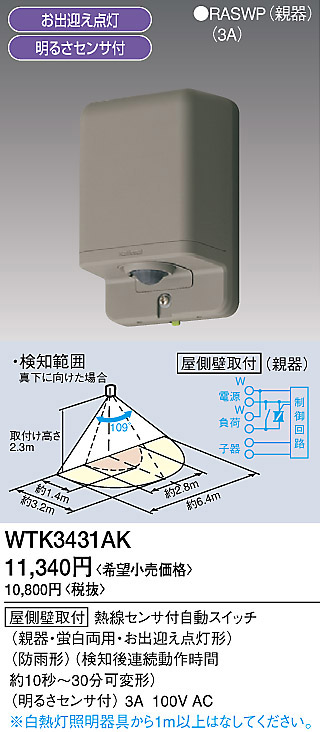 注目 パナソニックエクステリアスポット ひとセンサー apsei.org.pt